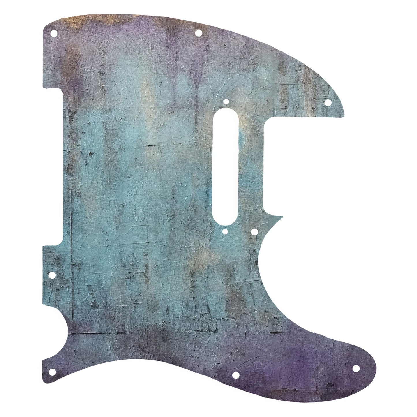 Fender Telecaster Gitár koptató - Egyedi Telecaster pickguard - Rustic Peacock Textures