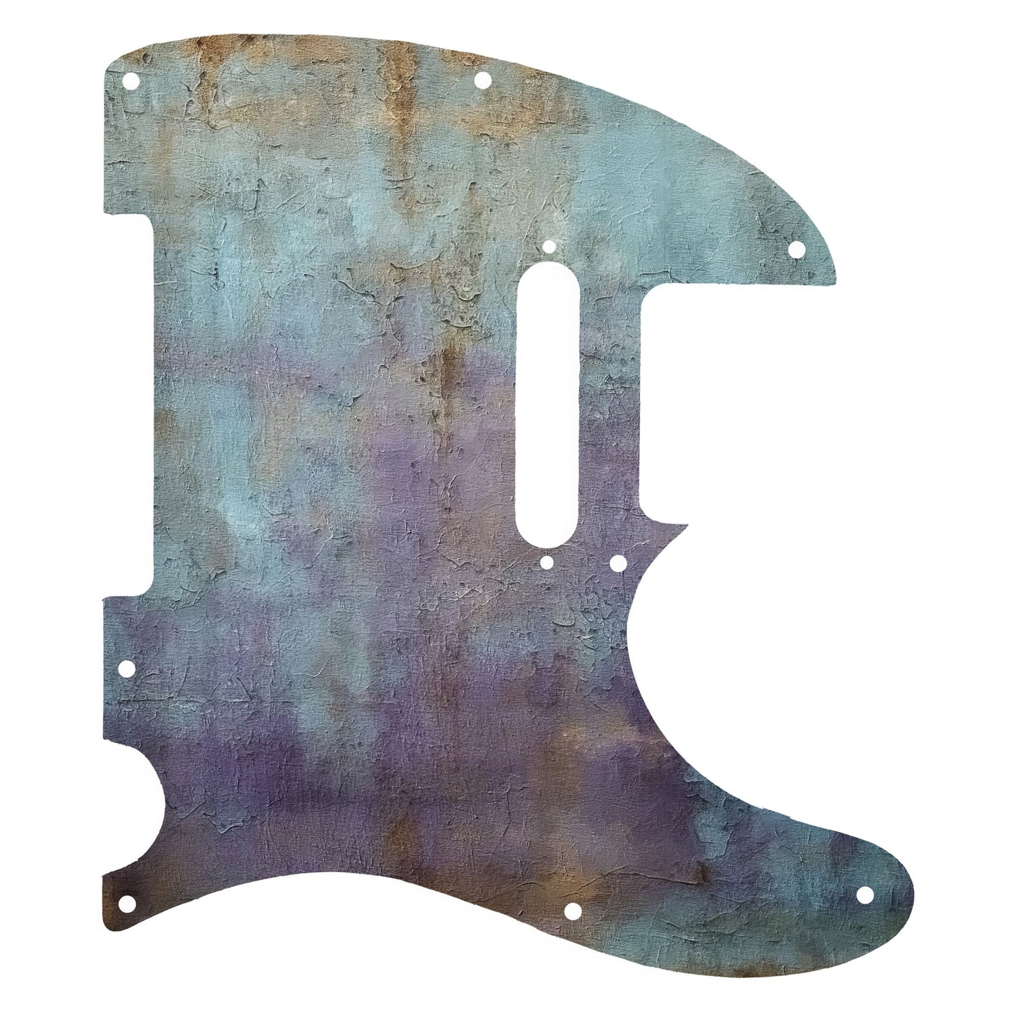 Fender Telecaster Gitárkoptató - Egyedi Telecaster pickguard - Rustic Peacock Textures