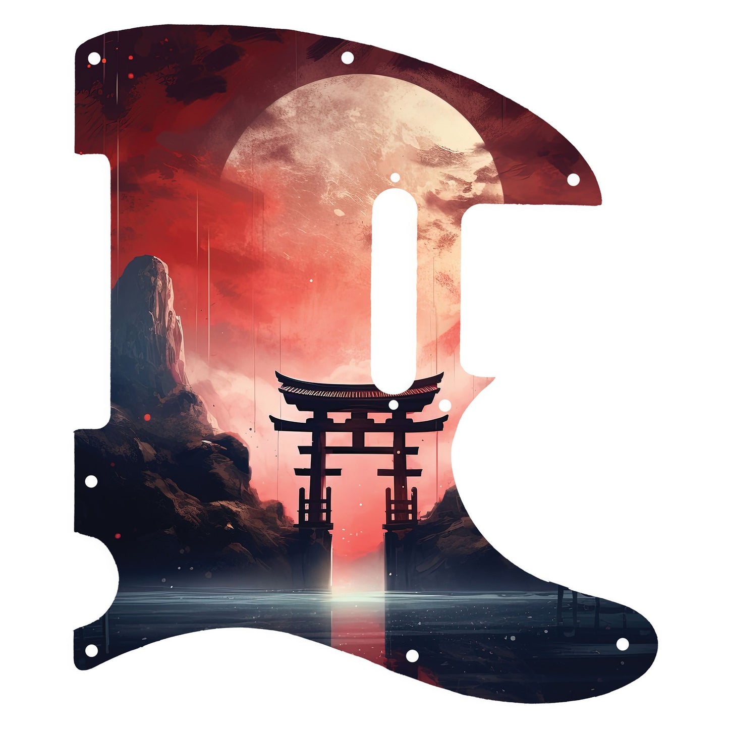 Fender Telecaster Gitárkoptató - Egyedi Telecaster pickguard - Japanese Art Hokusai