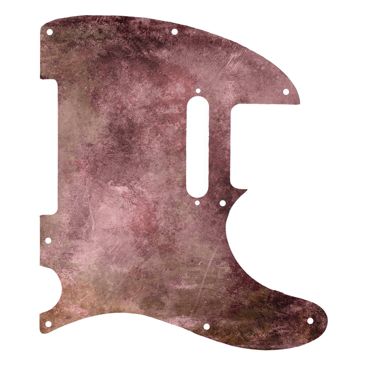 Egyedi Fender Telecaster gitár koptató borvörös és barna árnyalatokkal, enyhén patinás felülettel és rusztikus hatással