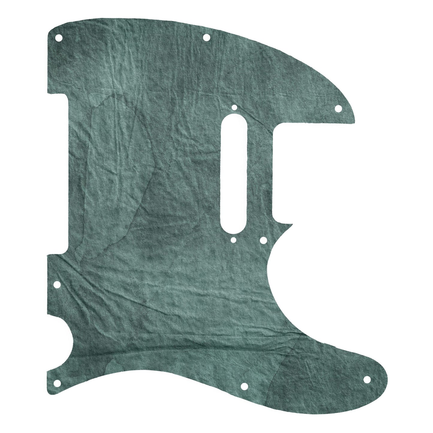 Egyedi Fender Telecaster gitár koptató, mélyzöld árnyalatban, finoman gyűrt textúrával és vintage hatással