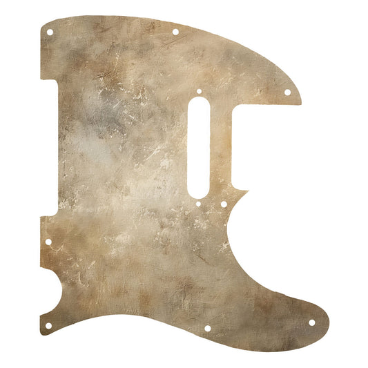 Egyedi Telecaster gitár koptató vintage arany-beige textúrával, amely elegáns és letisztult megjelenést biztosít