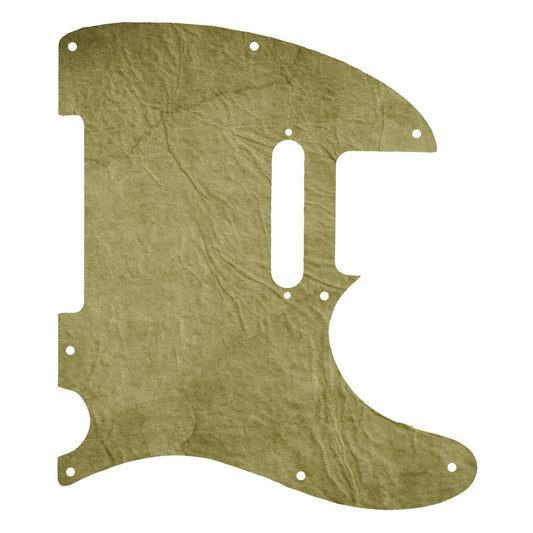 Egyedi Fender Telecaster gitár koptató, meleg olívazöld árnyalatban, finoman gyűrött textúrával