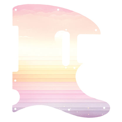 Fender Telecaster Gitárkoptató - Egyedi Telecaster pickguard - Pastel Sunset