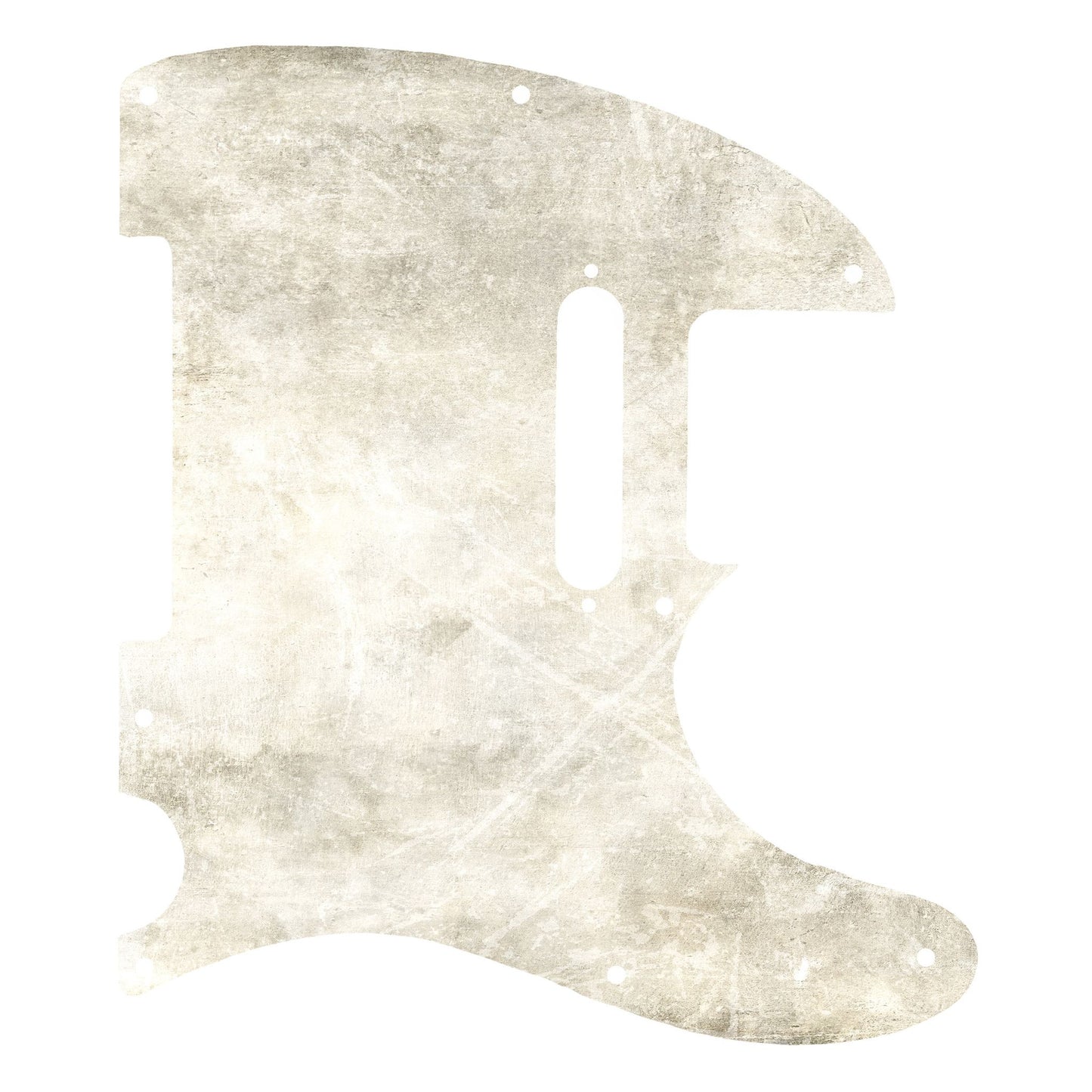 Egyedi Fender Telecaster gitár koptató világos törtfehér árnyalattal, finom karcolásokkal és enyhén patinás felülettel