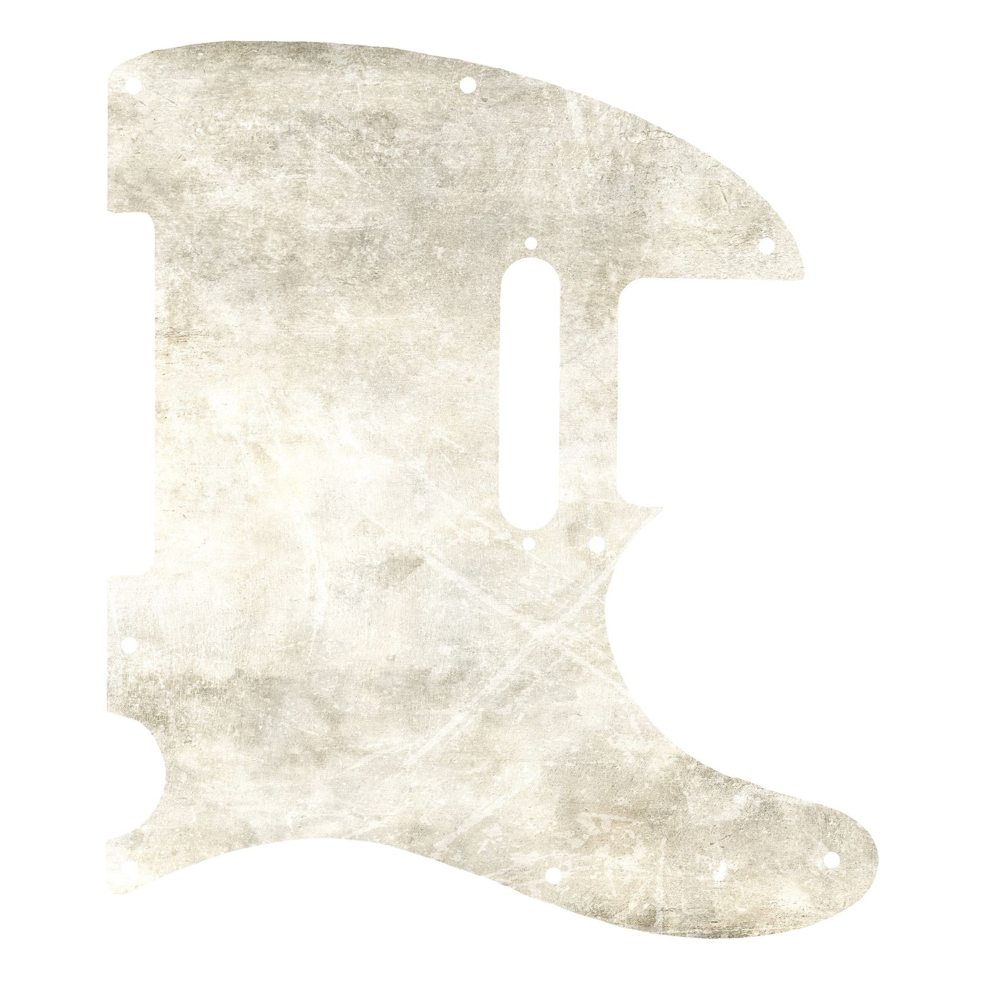 Egyedi Fender Telecaster gitár koptató világos törtfehér árnyalattal, finom karcolásokkal és enyhén patinás felülettel