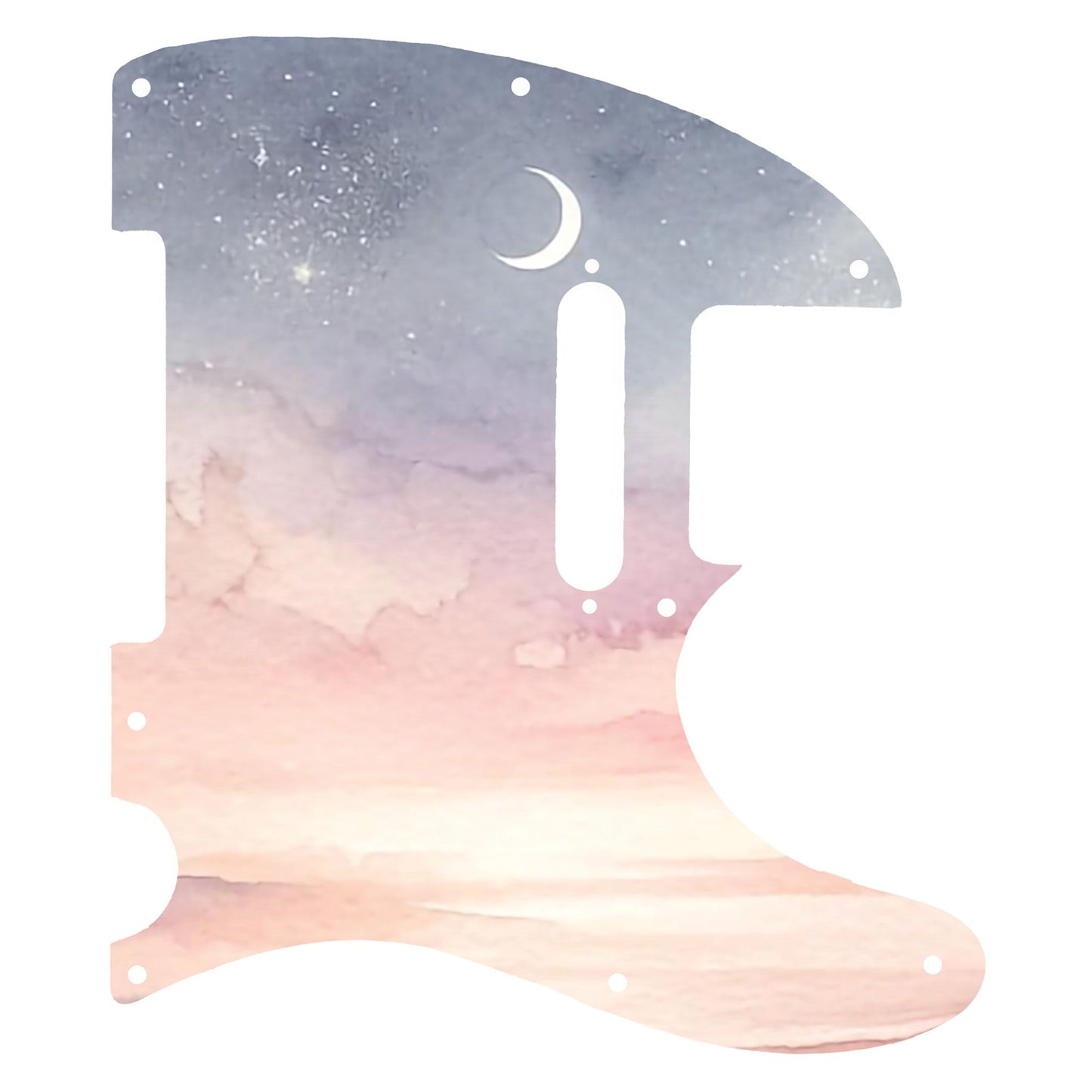 Fender Telecaster Gitárkoptató - Egyedi Telecaster pickguard - Pastel Sunset