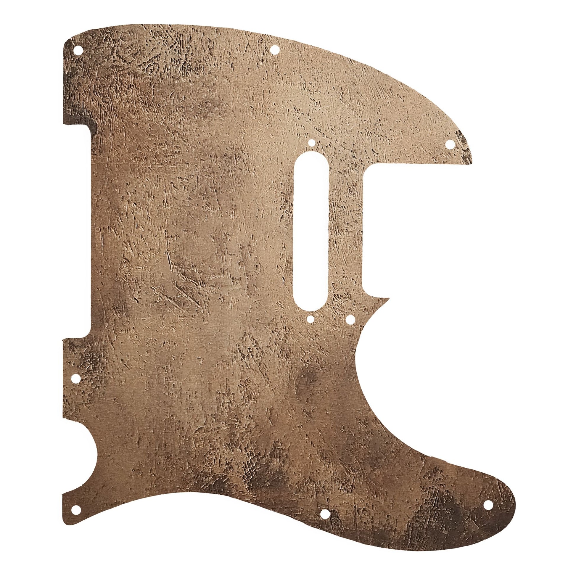 Egyedi Telecaster gitár koptató antik bronz textúrával, amely vintage és elegáns megjelenést biztosít