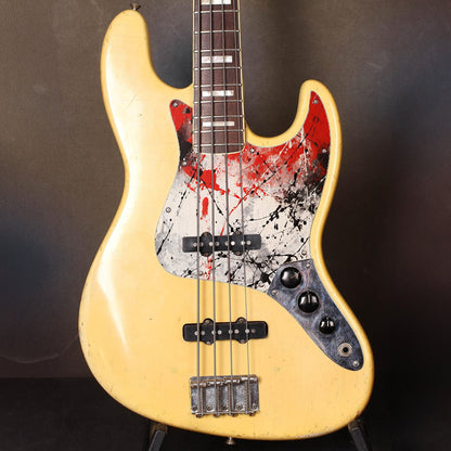 Fender Jazz Bass gitár koptató - Egyedi Jazz Bass pickguard 4 húros basszusgitárhoz - Pollock Inspired