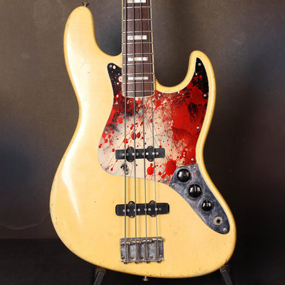Fender Jazz Bass gitár koptató - Egyedi Jazz Bass pickguard 4 húros basszusgitárhoz - Pollock Inspired