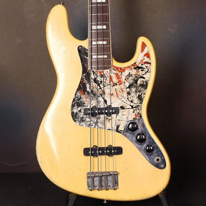 Fender Jazz Bass gitár koptató - Egyedi Jazz Bass pickguard 4 húros basszusgitárhoz - Pollock Inspired