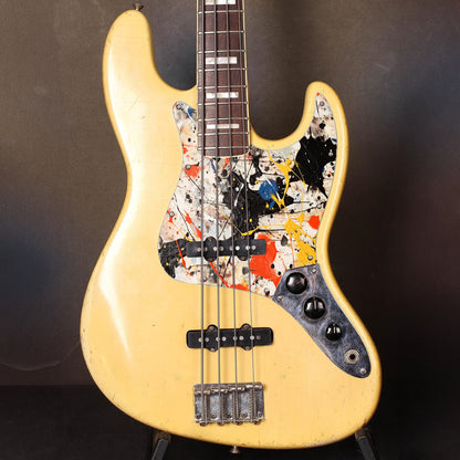 Fender Jazz Bass gitár koptató - Egyedi Jazz Bass pickguard 4 húros basszusgitárhoz - Pollock Inspired