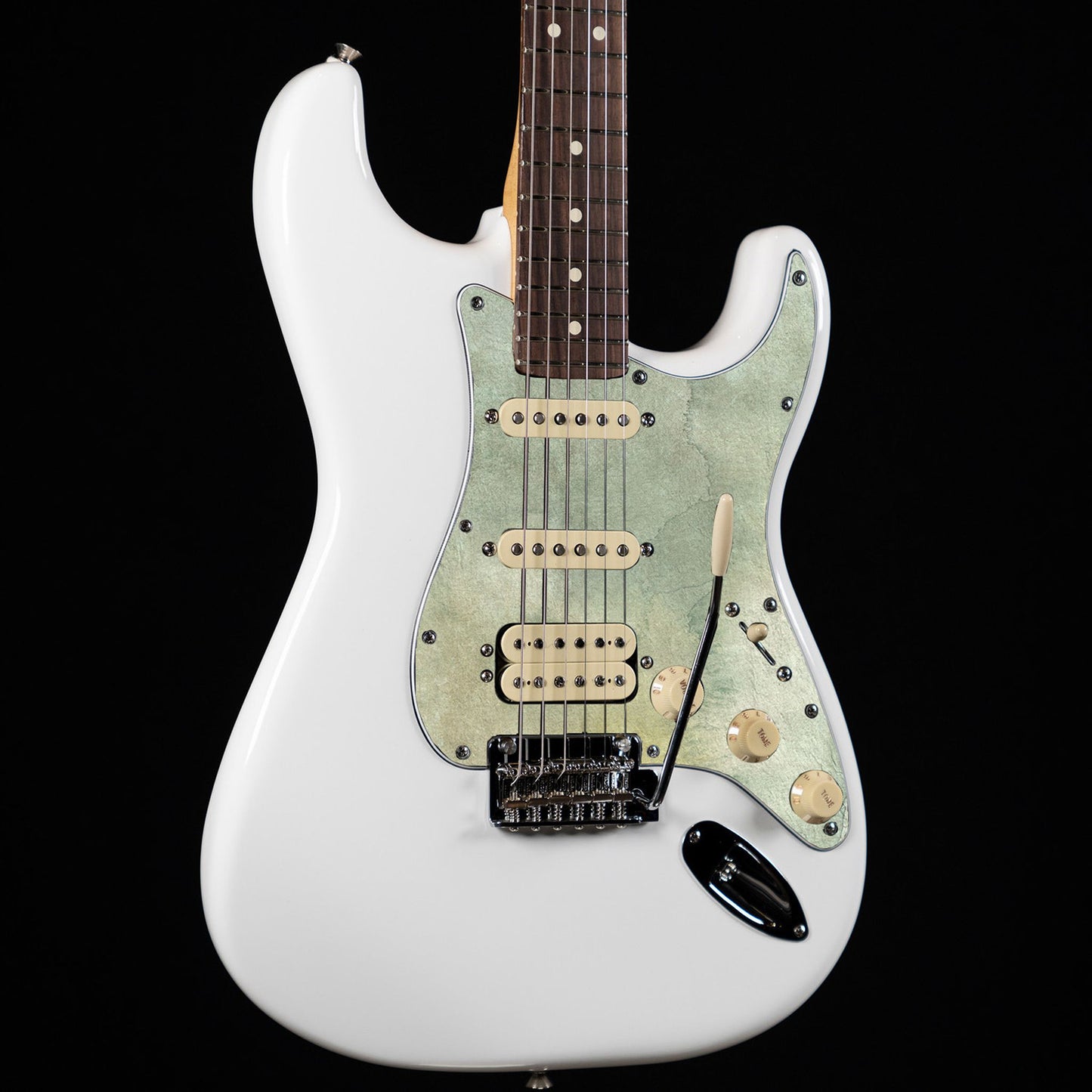 Fender Stratocaster Gitárkoptató - Egyedi Stratocaster pickguard - Soft Moss