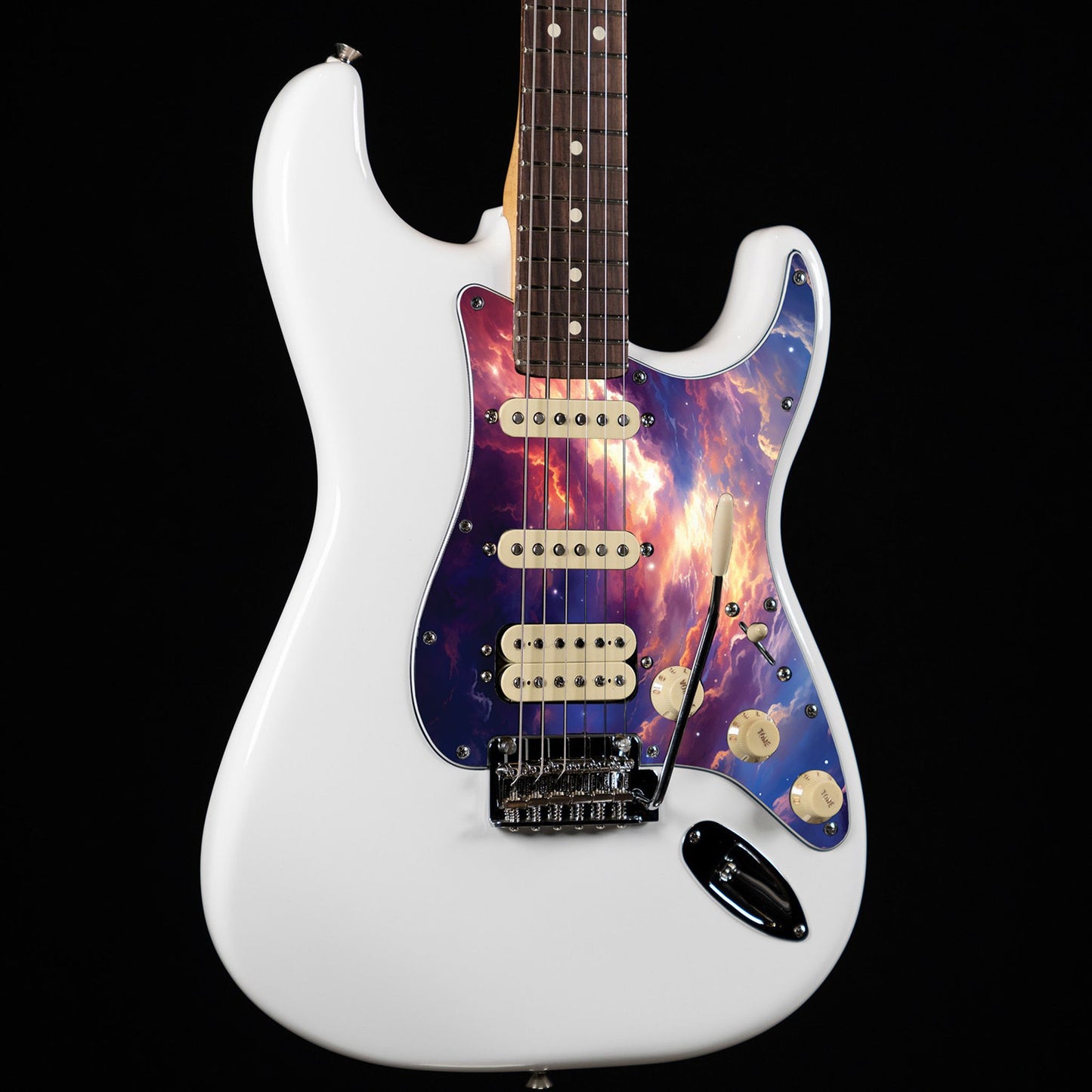 Fender Stratocaster Gitárkoptató - Egyedi Stratocaster pickguard - Starry Galaxy