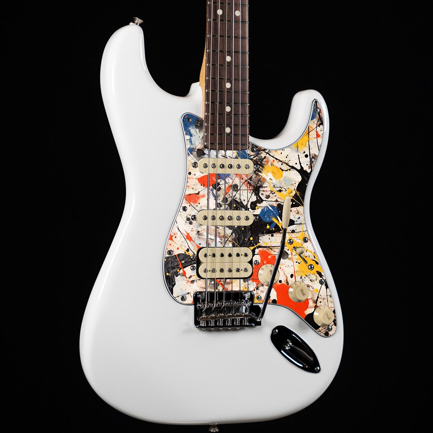Fender Stratocaster Gitár koptató - Egyedi Stratocaster pickguard - Pollock Inspired