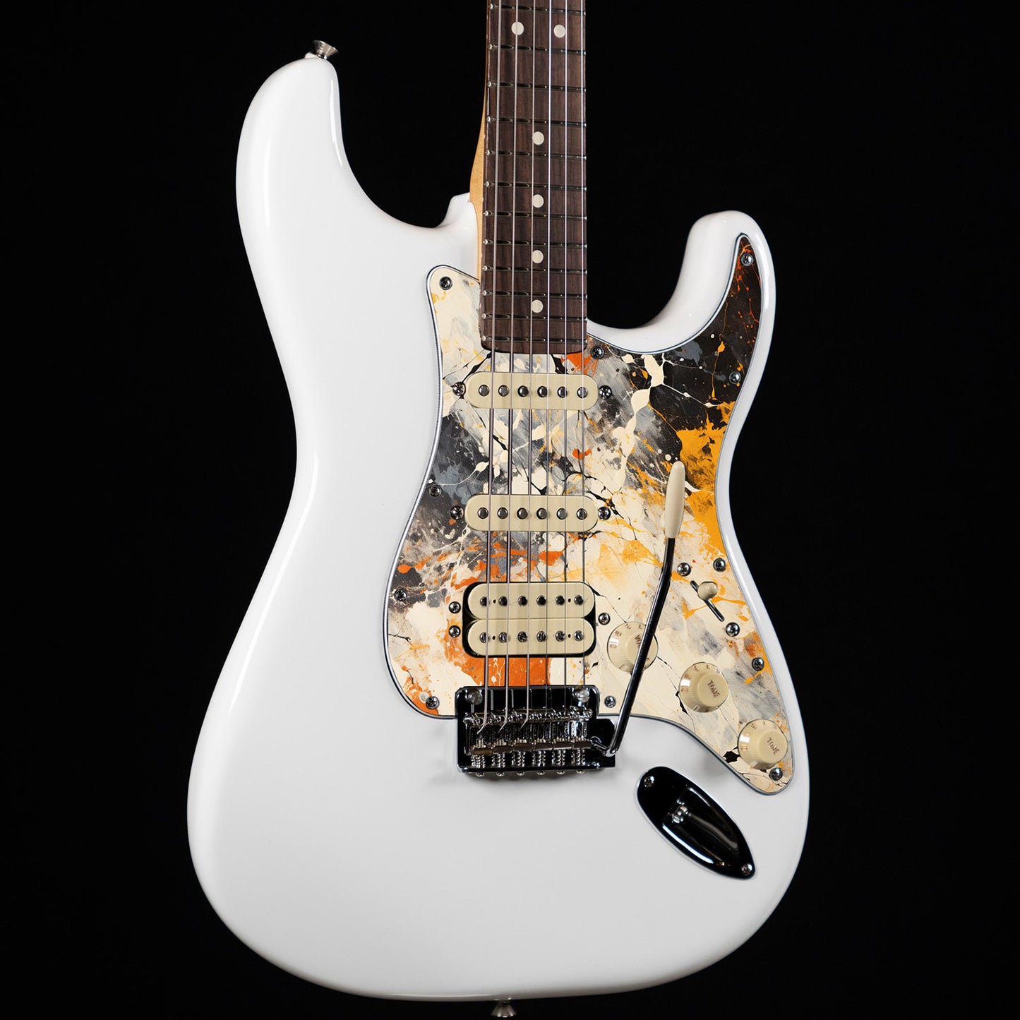 Fender Stratocaster Gitár koptató - Egyedi Stratocaster pickguard - Pollock Inspired
