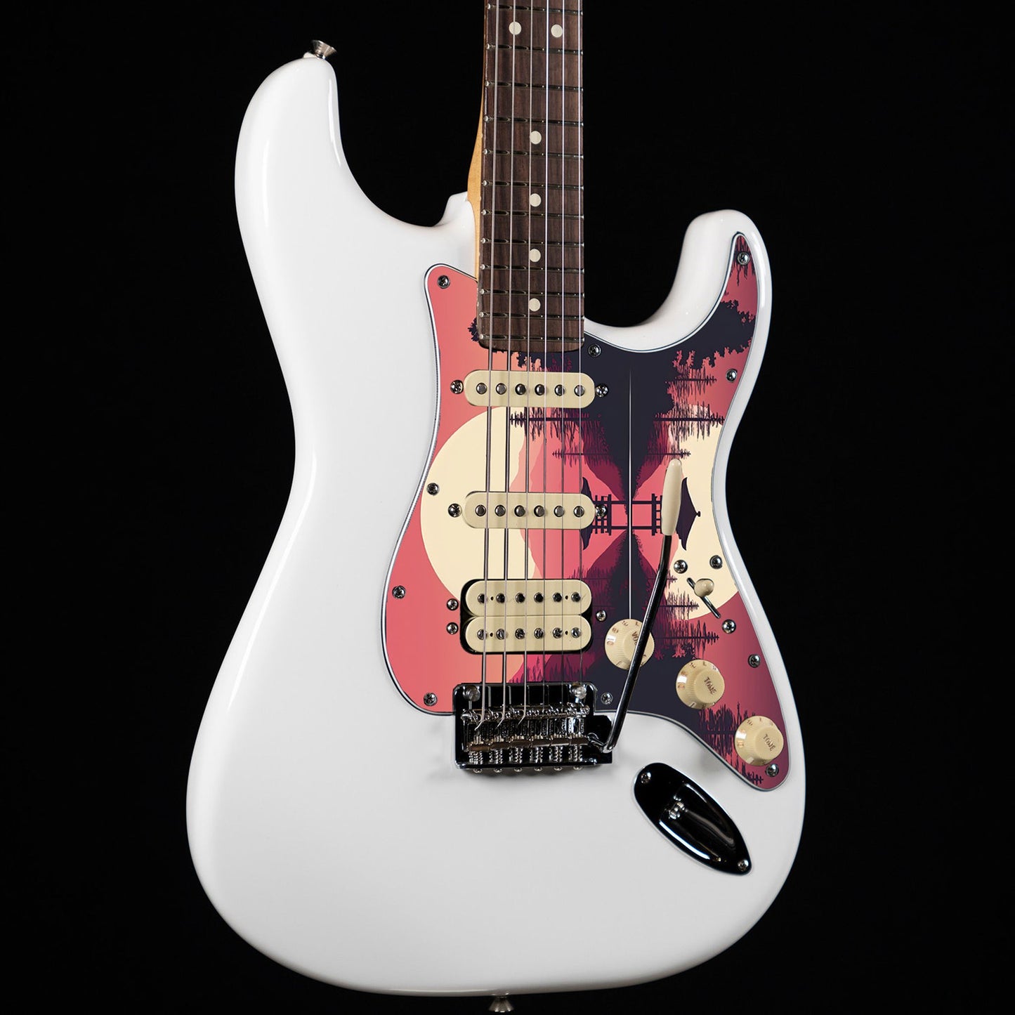Fender Stratocaster Gitárkoptató - Egyedi Stratocaster pickguard - Japanese Art Hokusai