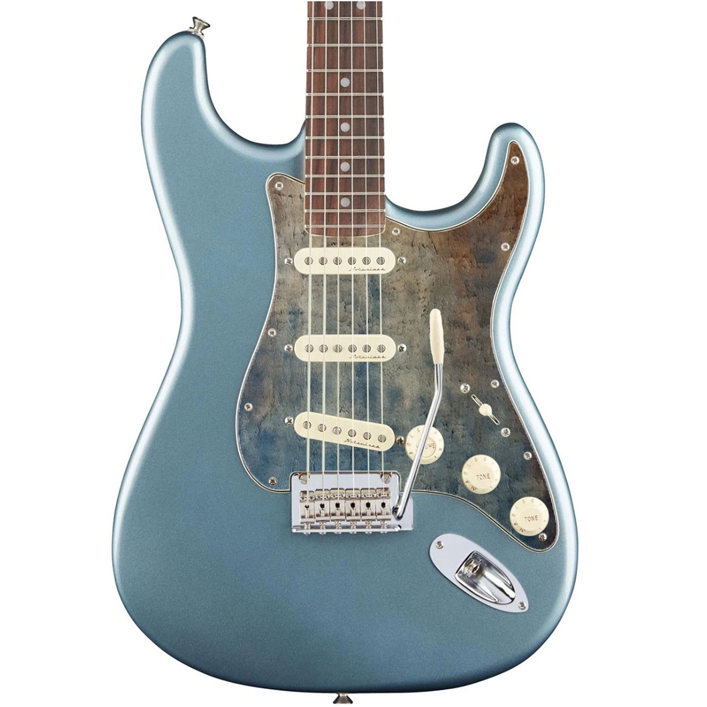 Fender Stratocaster Gitárkoptató - Egyedi Stratocaster pickguard - Rusted Navy Grunge