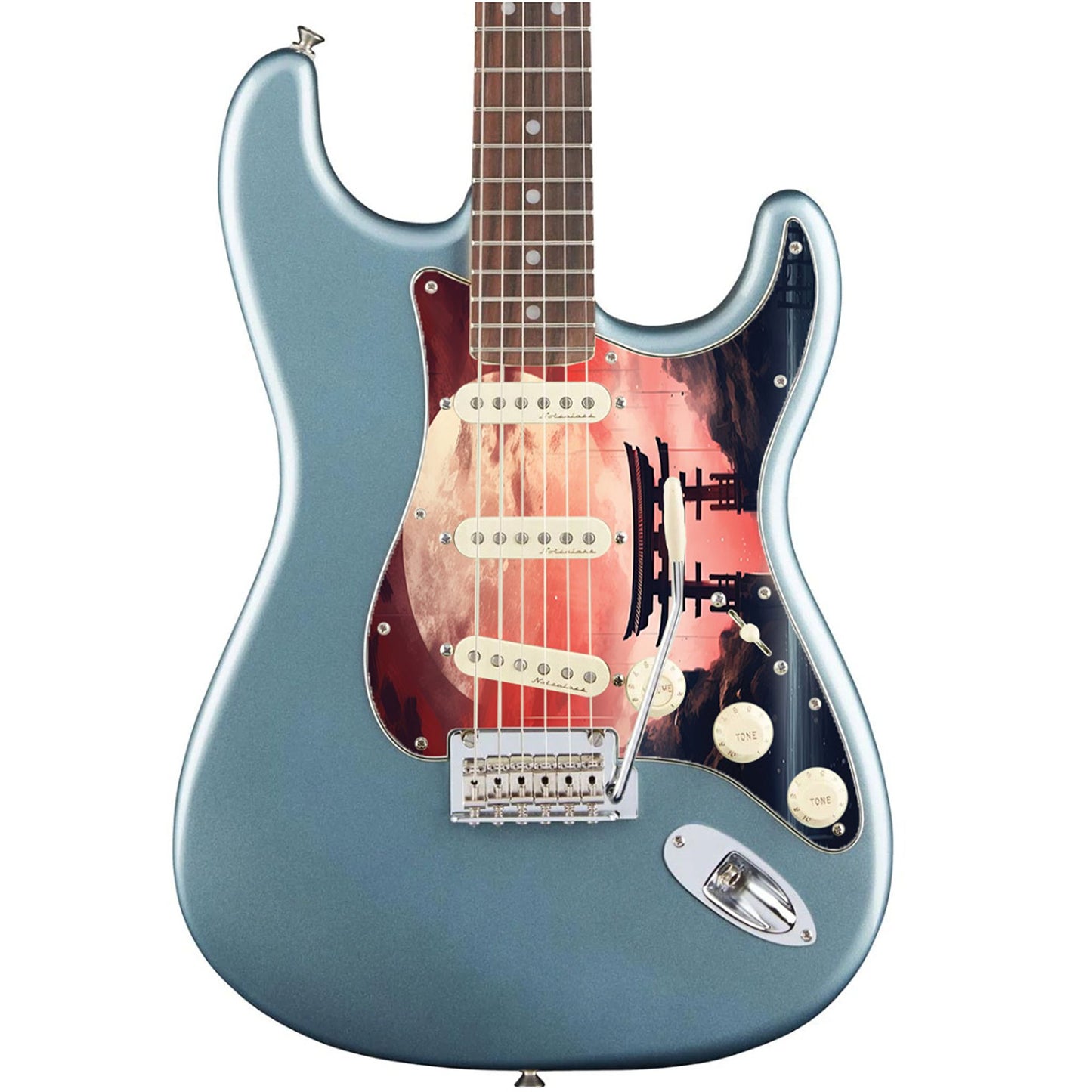 Fender Stratocaster Gitárkoptató - Egyedi Stratocaster pickguard - Japanese Art Hokusai