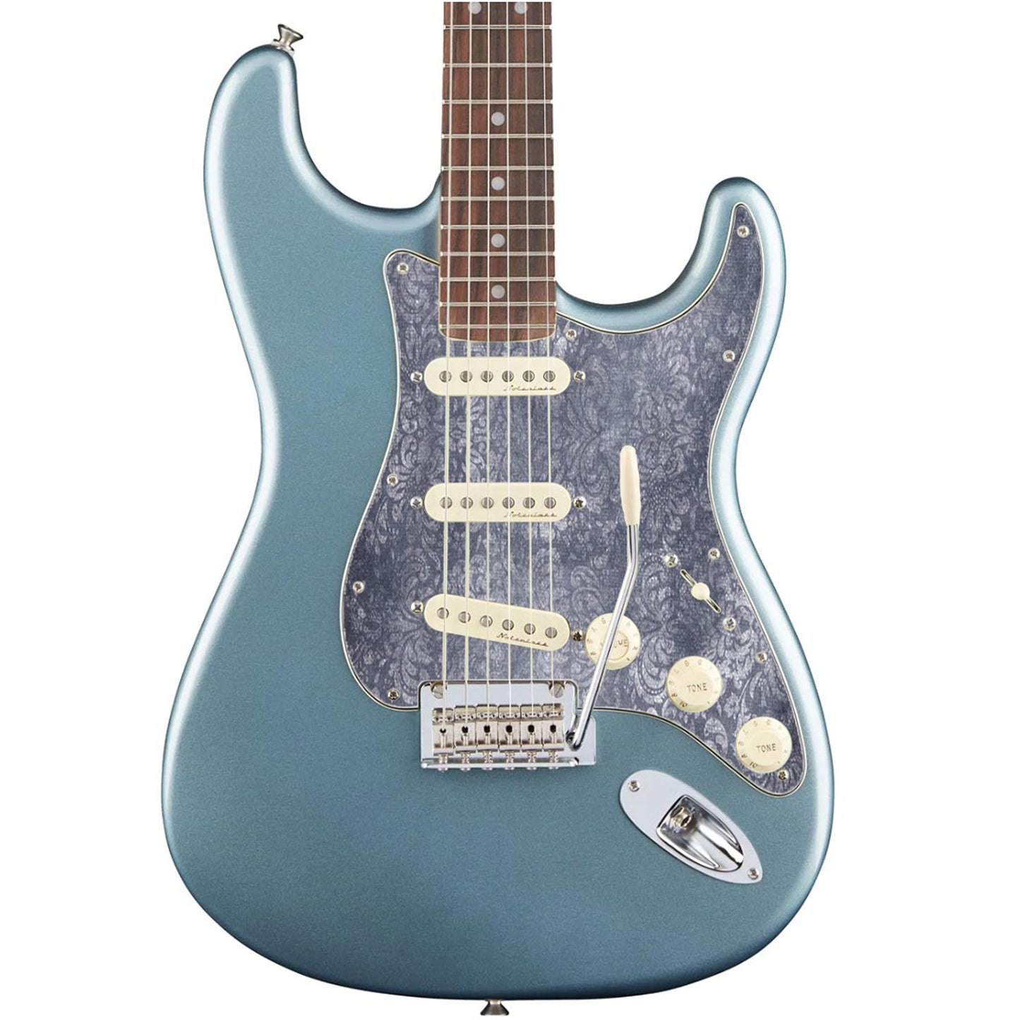 Fender Stratocaster Gitárkoptató - Egyedi Stratocaster pickguard - Shabby Chic Damask