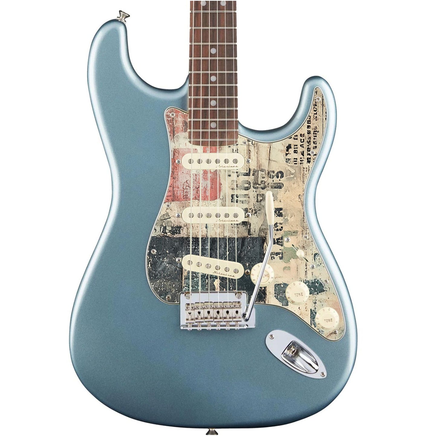 Fender Stratocaster Gitárkoptató - Egyedi Stratocaster pickguard - Rustic Numbers