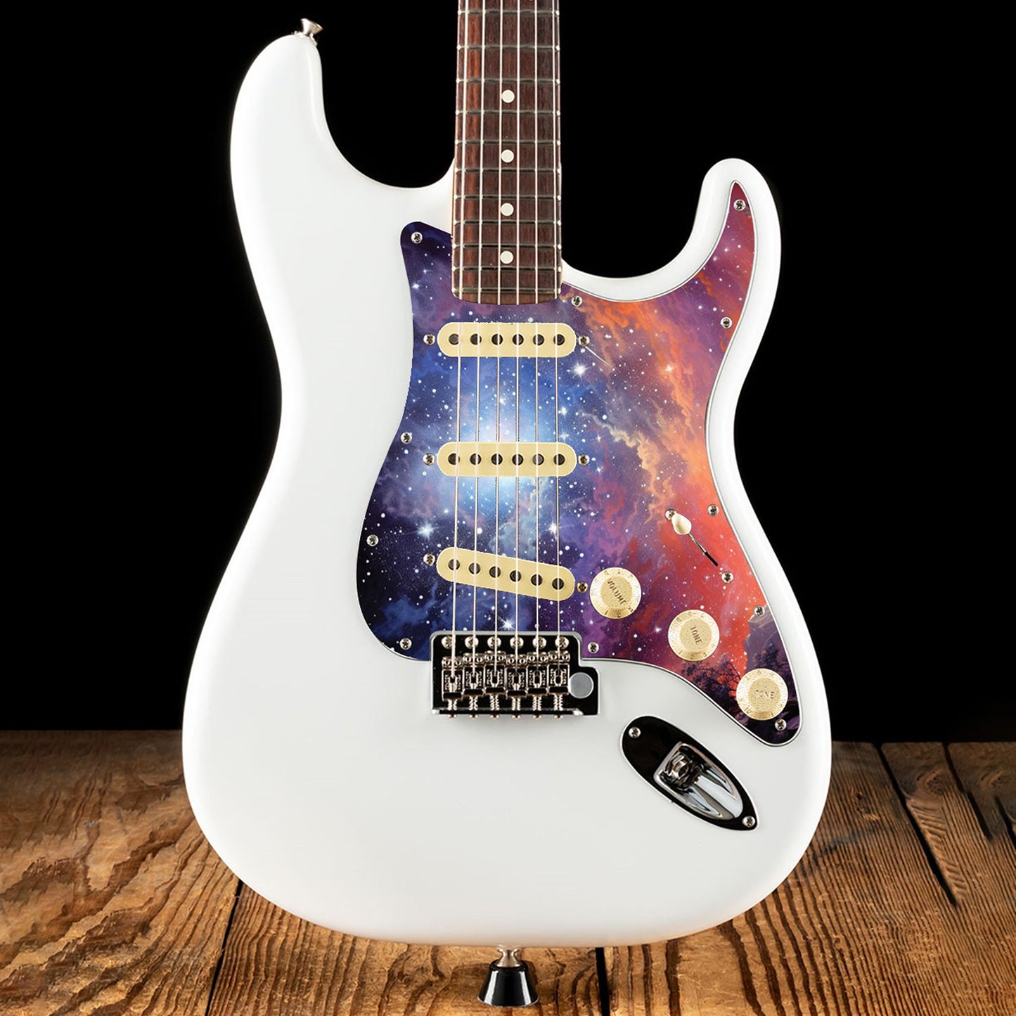 Fender Stratocaster Gitárkoptató - Egyedi Stratocaster pickguard - Starry Galaxy