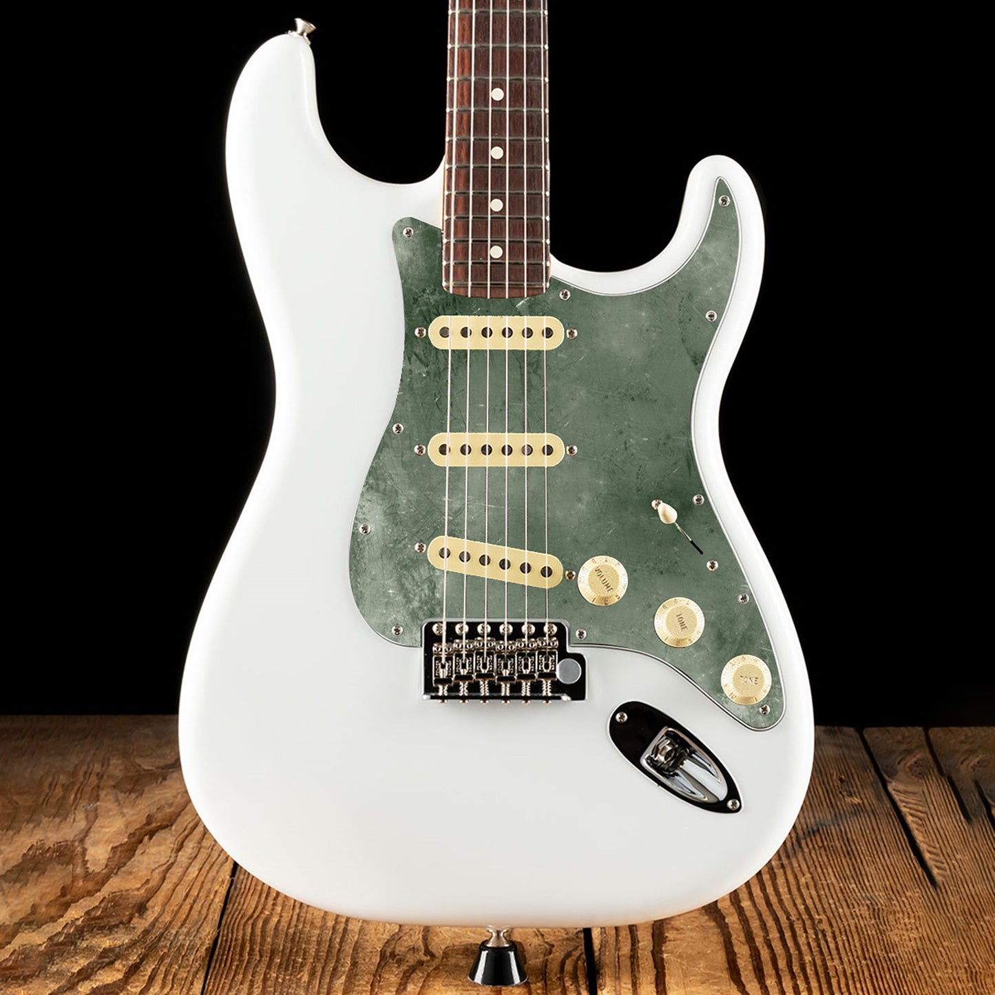 Fender Stratocaster Gitárkoptató - Egyedi Stratocaster pickguard - Winter Sage Texture