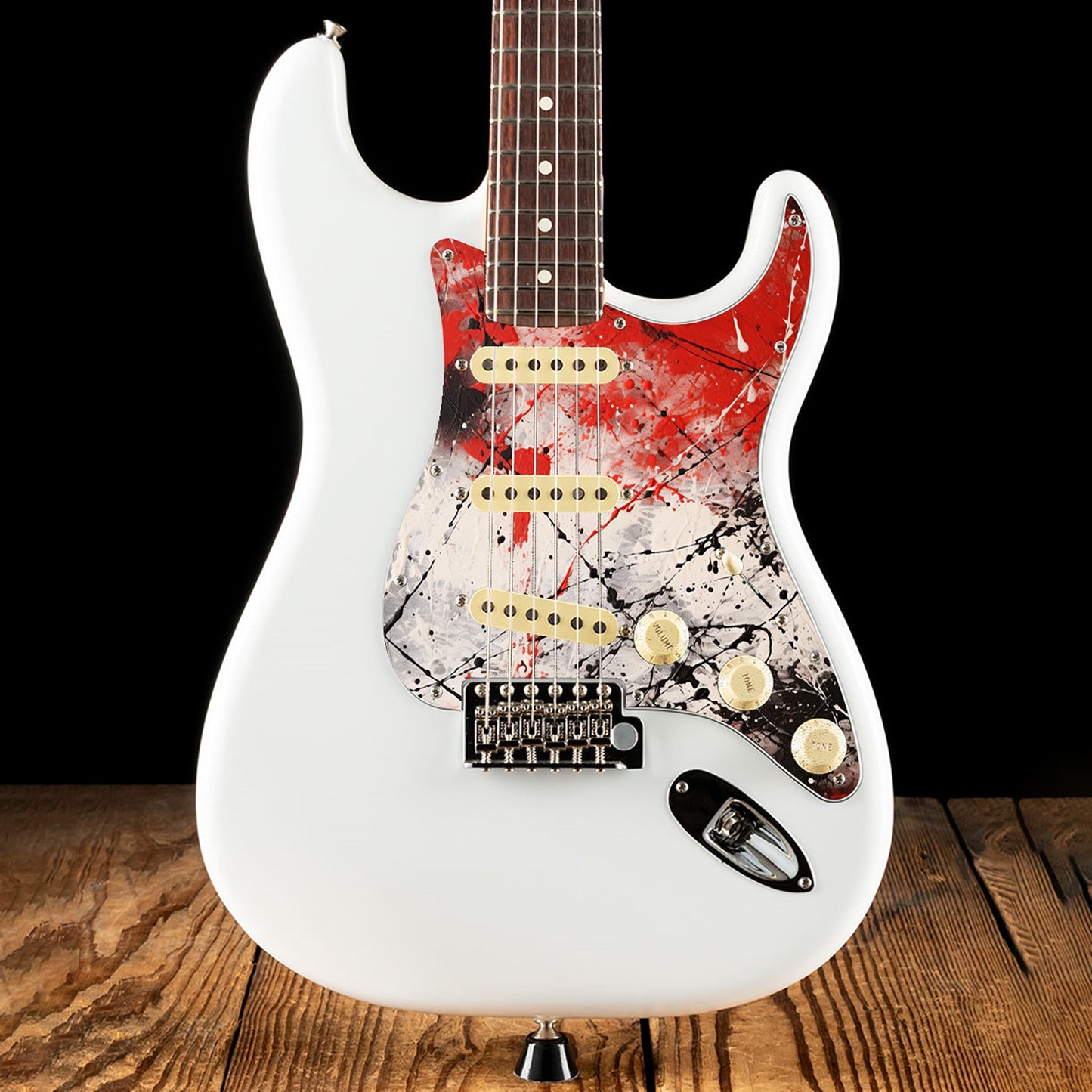 Fender Stratocaster Gitár koptató - Egyedi Stratocaster pickguard - Pollock Inspired