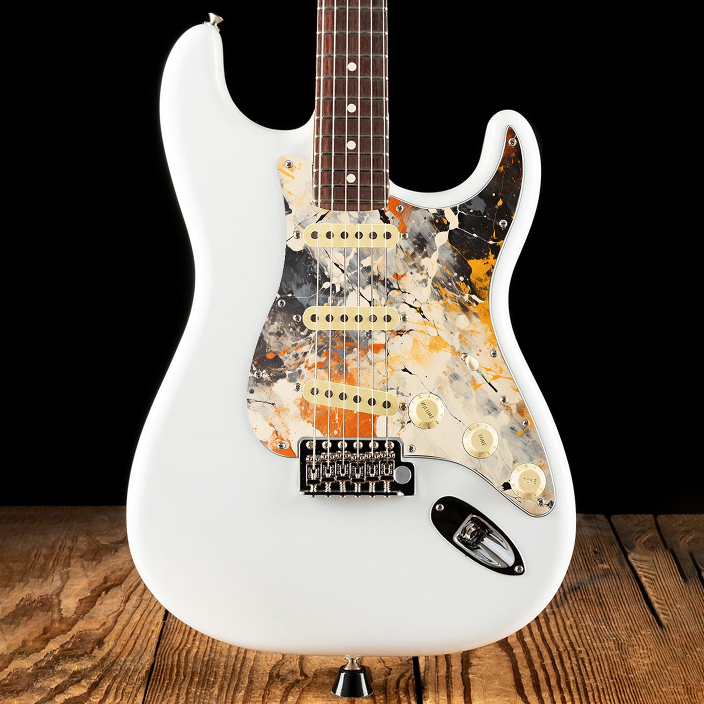 Fender Stratocaster Gitár koptató - Egyedi Stratocaster pickguard - Pollock Inspired