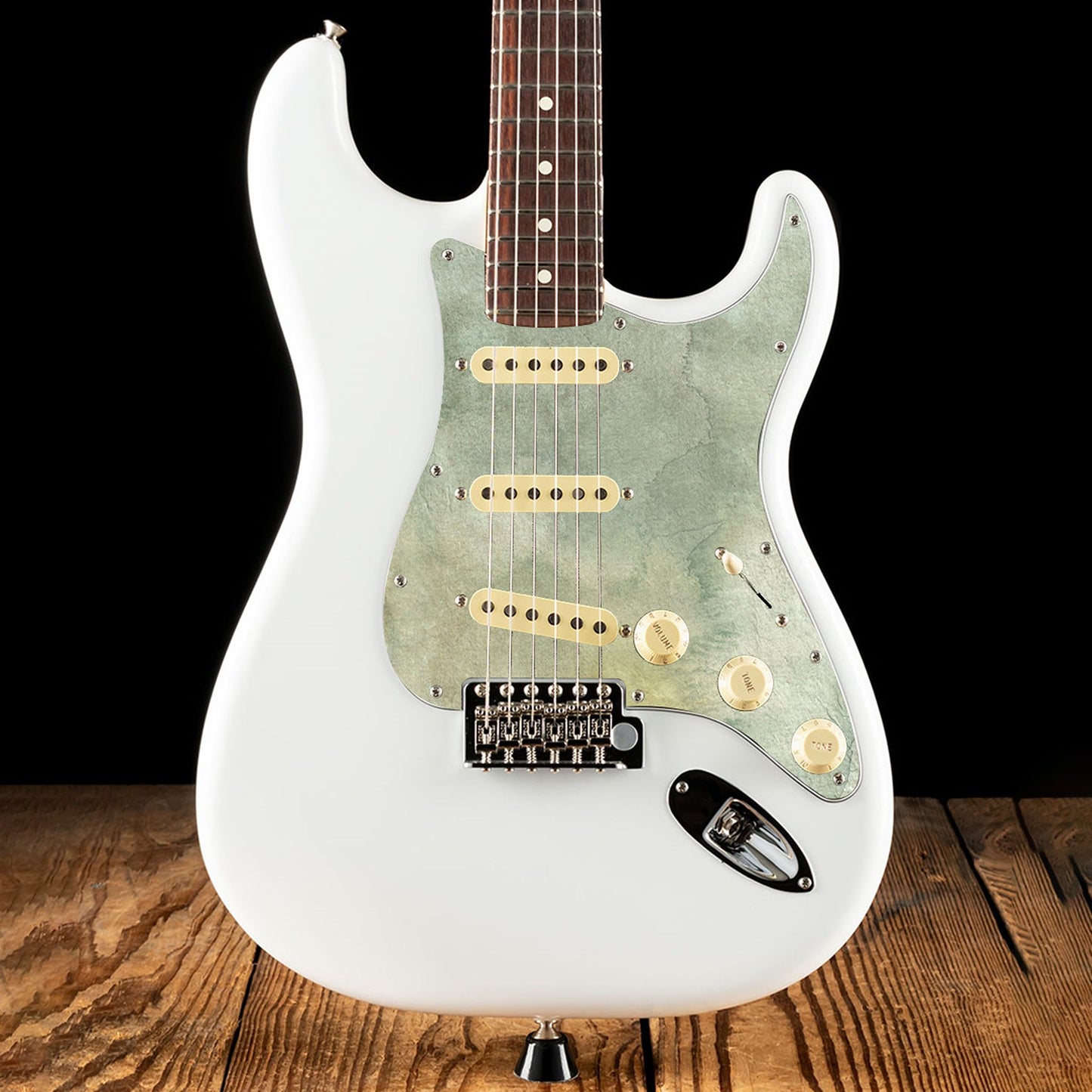 Fender Stratocaster Gitárkoptató - Egyedi Stratocaster pickguard - Soft Moss