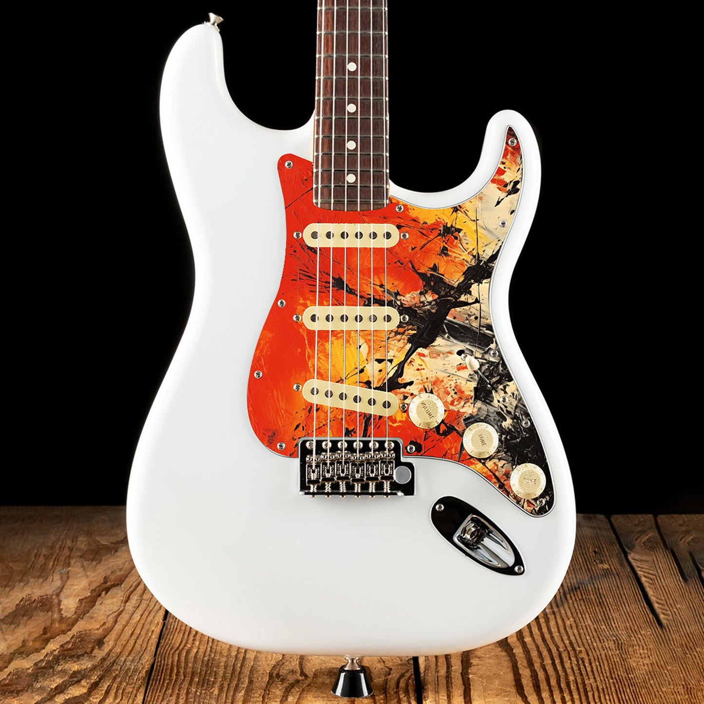 Fender Stratocaster Gitár koptató - Egyedi Stratocaster pickguard - Pollock Inspired