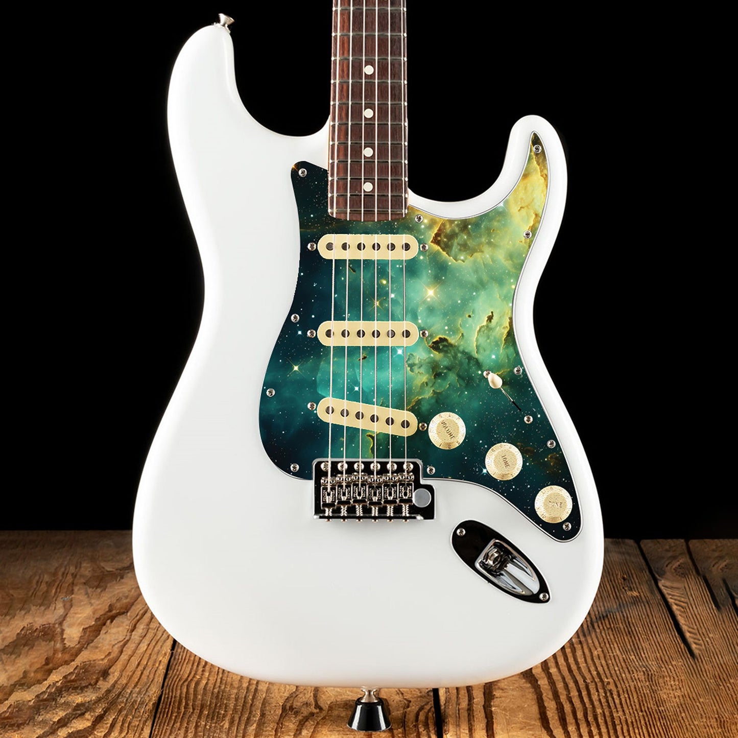 Fender Stratocaster Gitárkoptató - Egyedi Stratocaster pickguard - Wondrous Galaxy Space