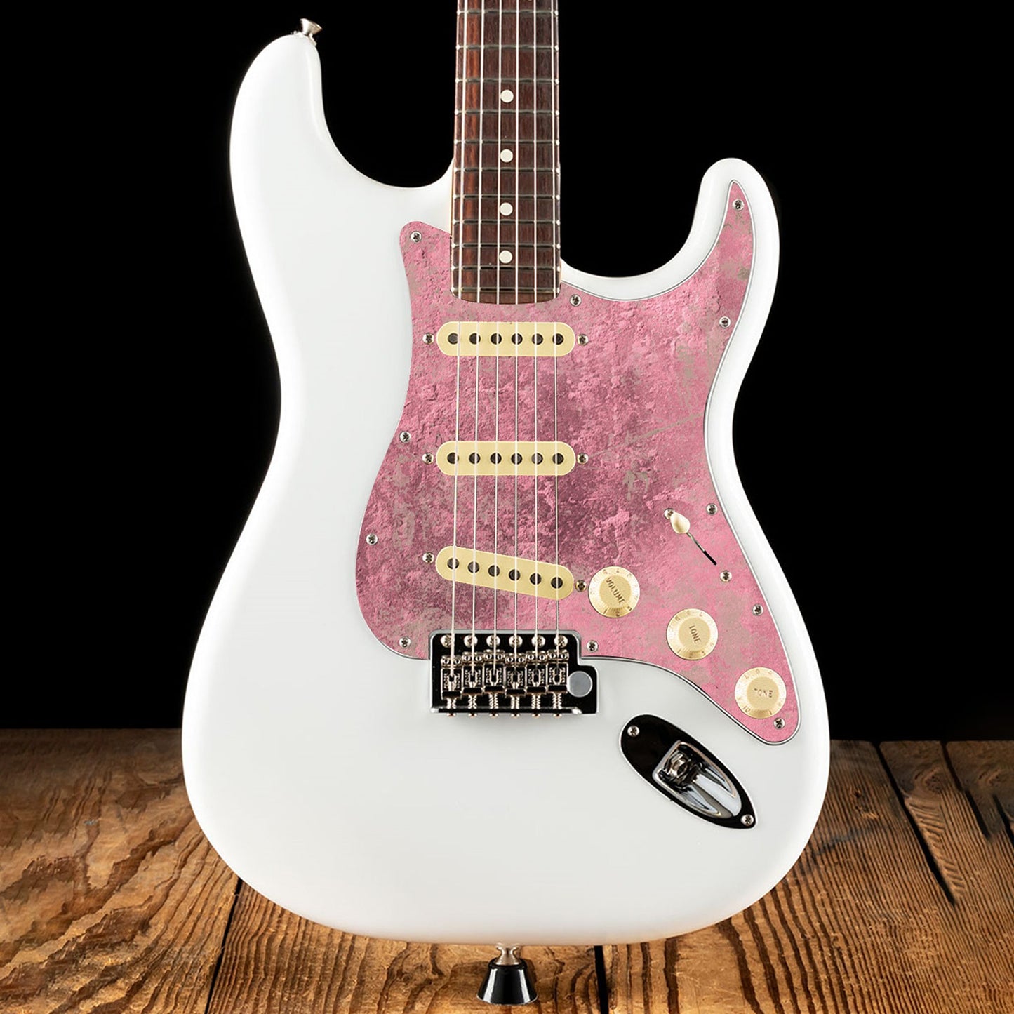 Fender Stratocaster Gitárkoptató - Egyedi Stratocaster pickguard - Strawberry Almonds