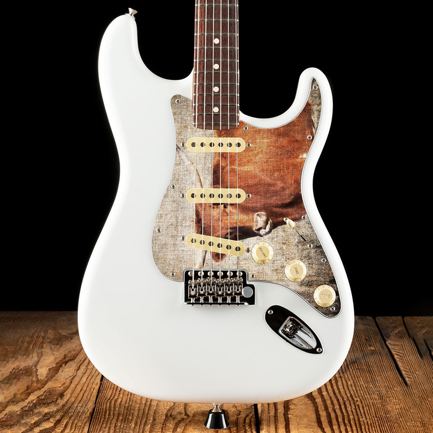 Fender Stratocaster Gitárkoptató - Egyedi Stratocaster pickguard - Textures of Texas