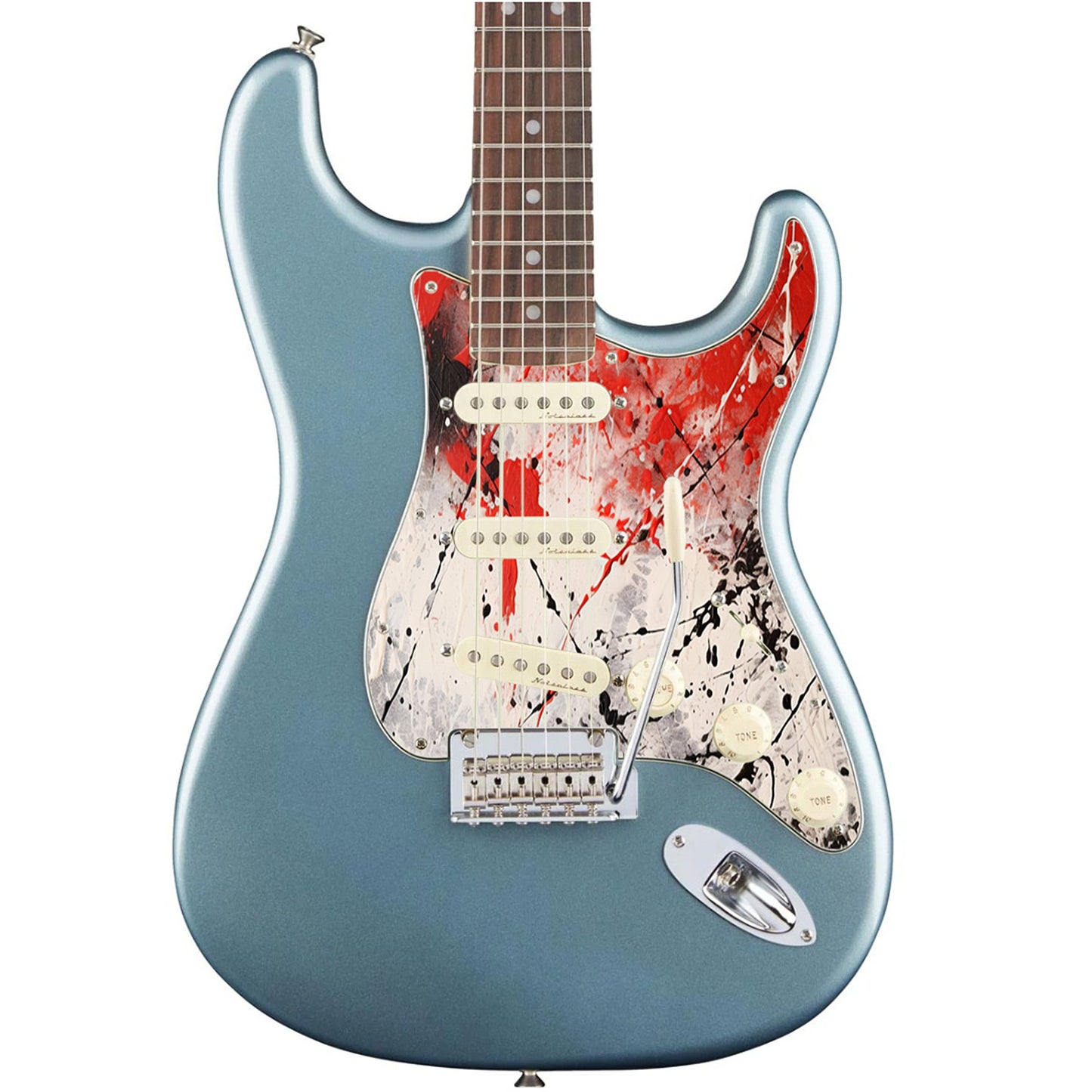 Fender Stratocaster Gitár koptató - Egyedi Stratocaster pickguard - Pollock Inspired