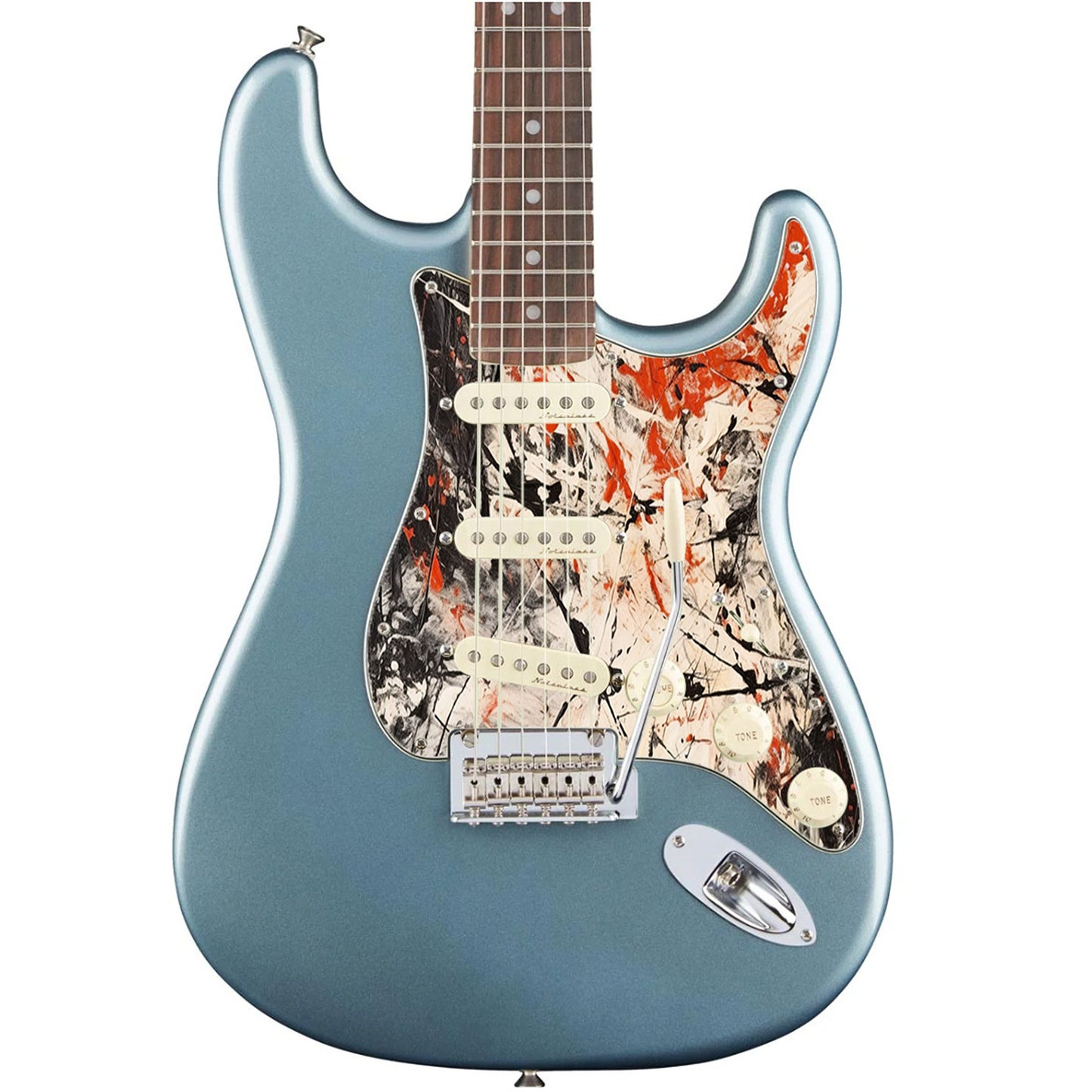 Fender Stratocaster Gitár koptató - Egyedi Stratocaster pickguard - Pollock Inspired