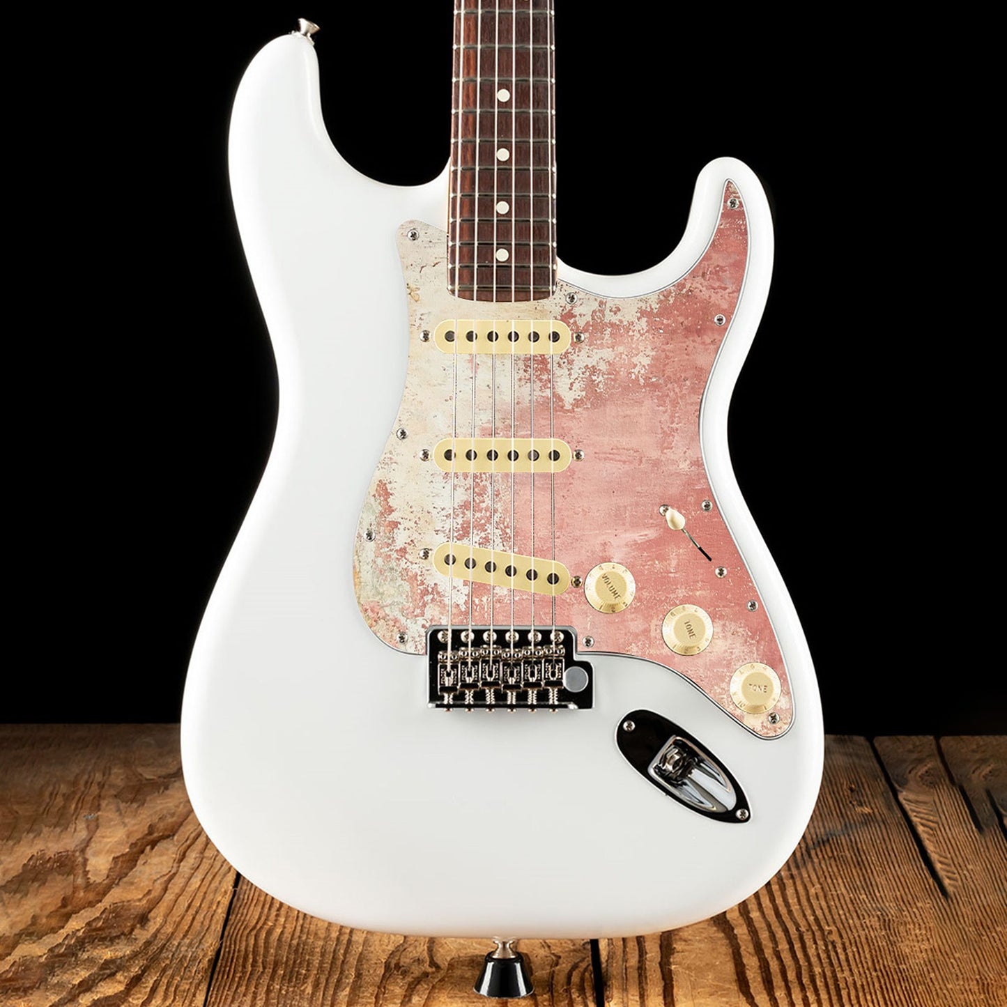Fender Stratocaster Gitárkoptató - Egyedi Stratocaster pickguard - Pale Auburn