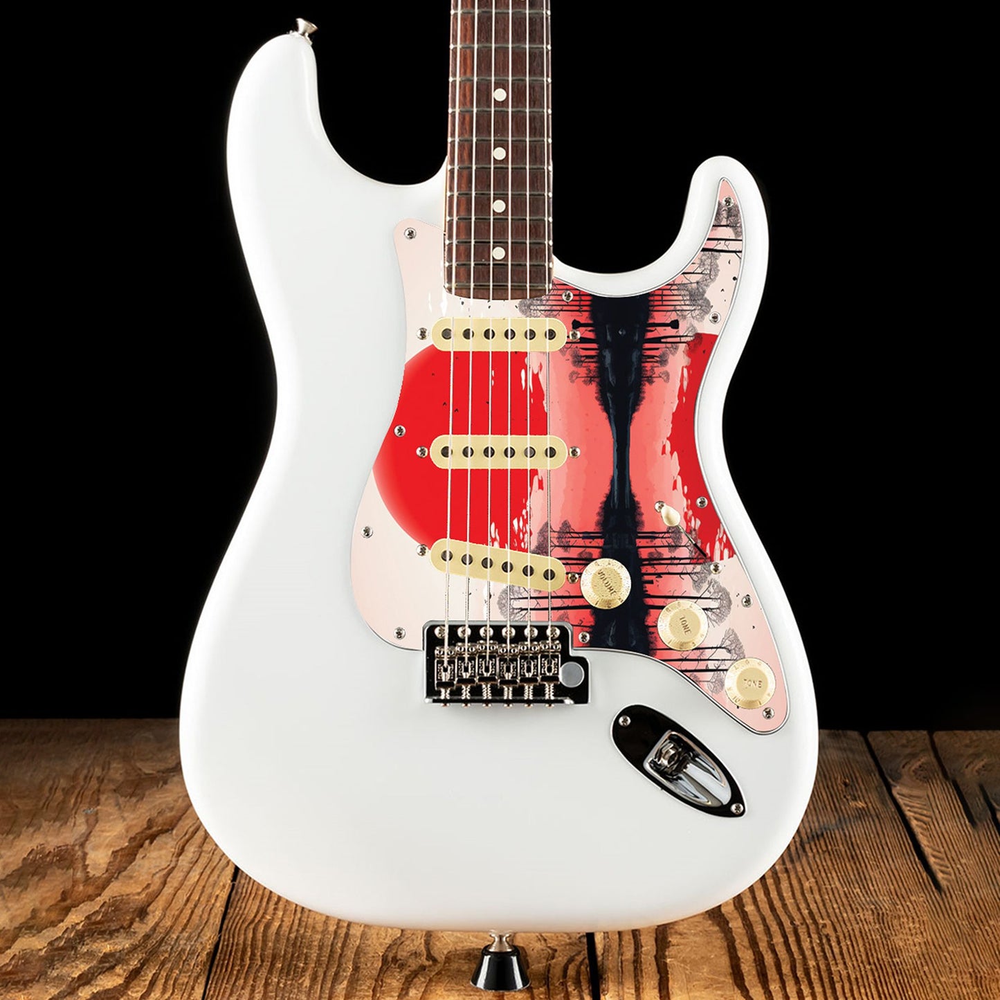 Fender Stratocaster Gitárkoptató - Egyedi Stratocaster pickguard - Japanese Art Hokusai