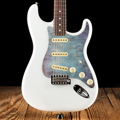 Fender Stratocaster Gitárkoptató - Egyedi Stratocaster pickguard - Rustic Peacock Textures