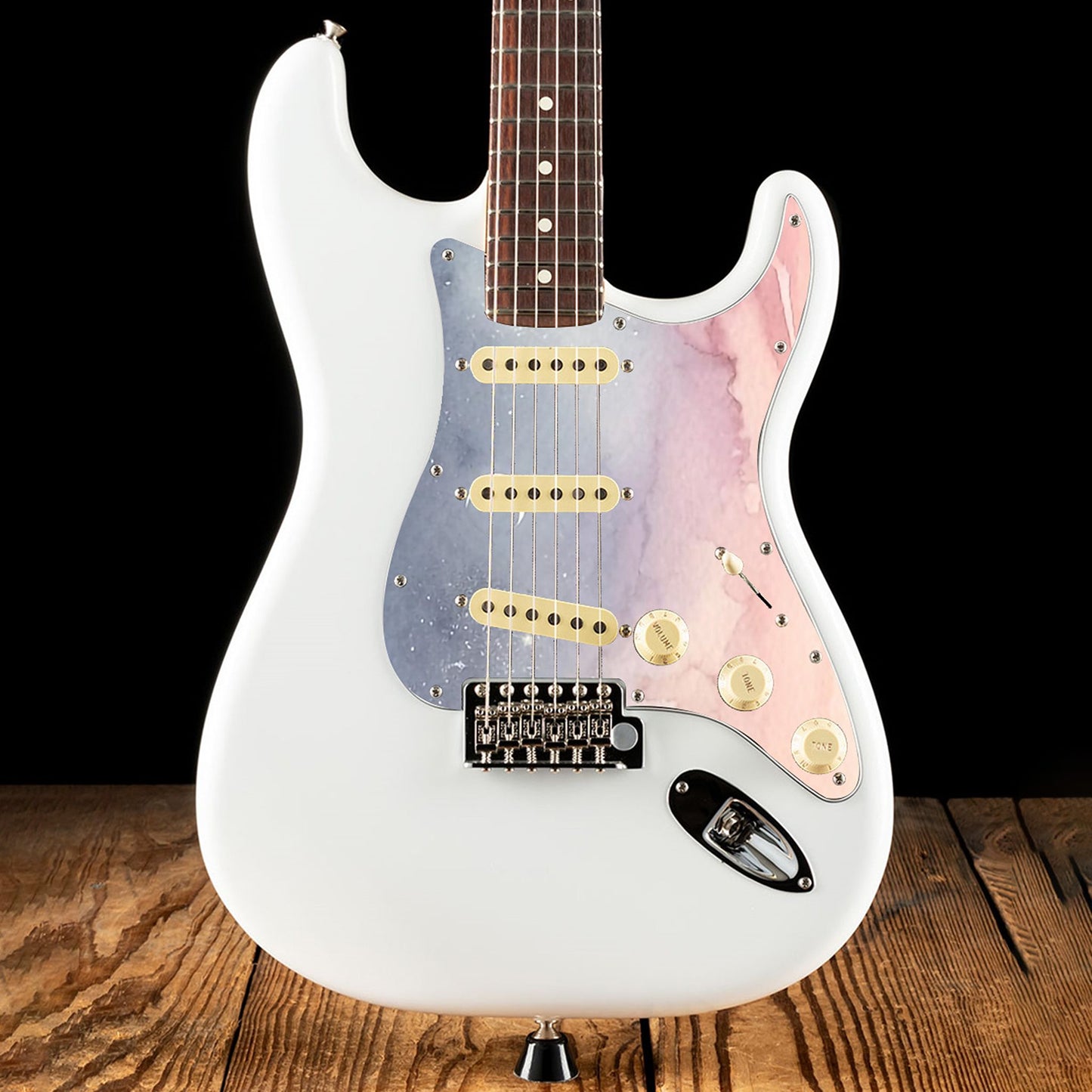 Fender Stratocaster Gitárkoptató - Egyedi Stratocaster pickguard - Pastel Sunset