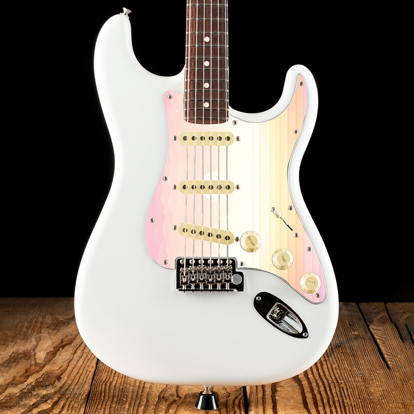 Fender Stratocaster Gitárkoptató - Egyedi Stratocaster pickguard - Pastel Sunset