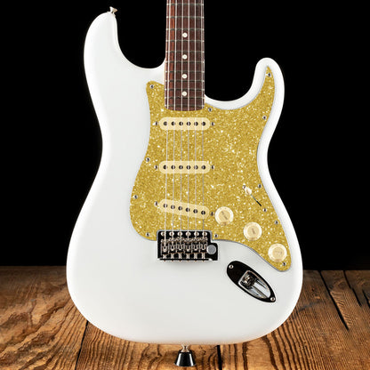 Fender Stratocaster Gitárkoptató - Egyedi Stratocaster pickguard - New Gold Glitter