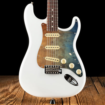 Fender Stratocaster Gitárkoptató - Egyedi Stratocaster pickguard - Rusted Navy Grunge