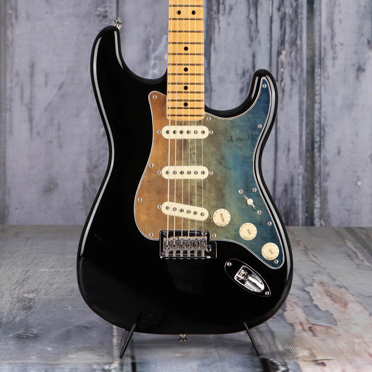 Fender Stratocaster Gitárkoptató - Egyedi Stratocaster pickguard - Rusted Navy Grunge