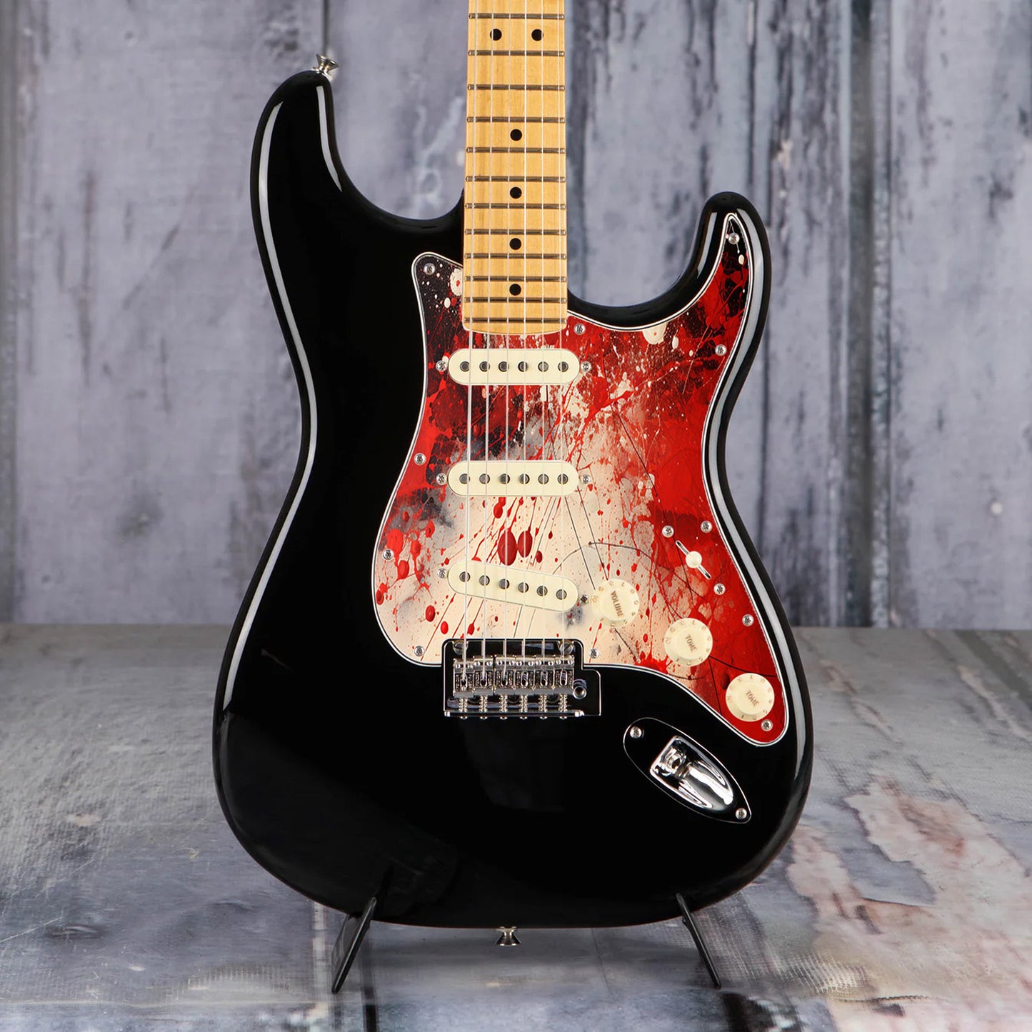 Fender Stratocaster Gitár koptató - Egyedi Stratocaster pickguard - Pollock Inspired