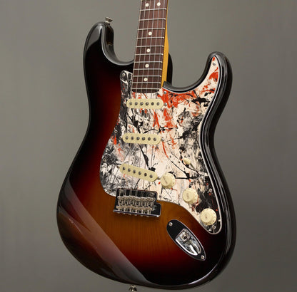 Fender Stratocaster Gitár koptató - Egyedi Stratocaster pickguard - Pollock Inspired