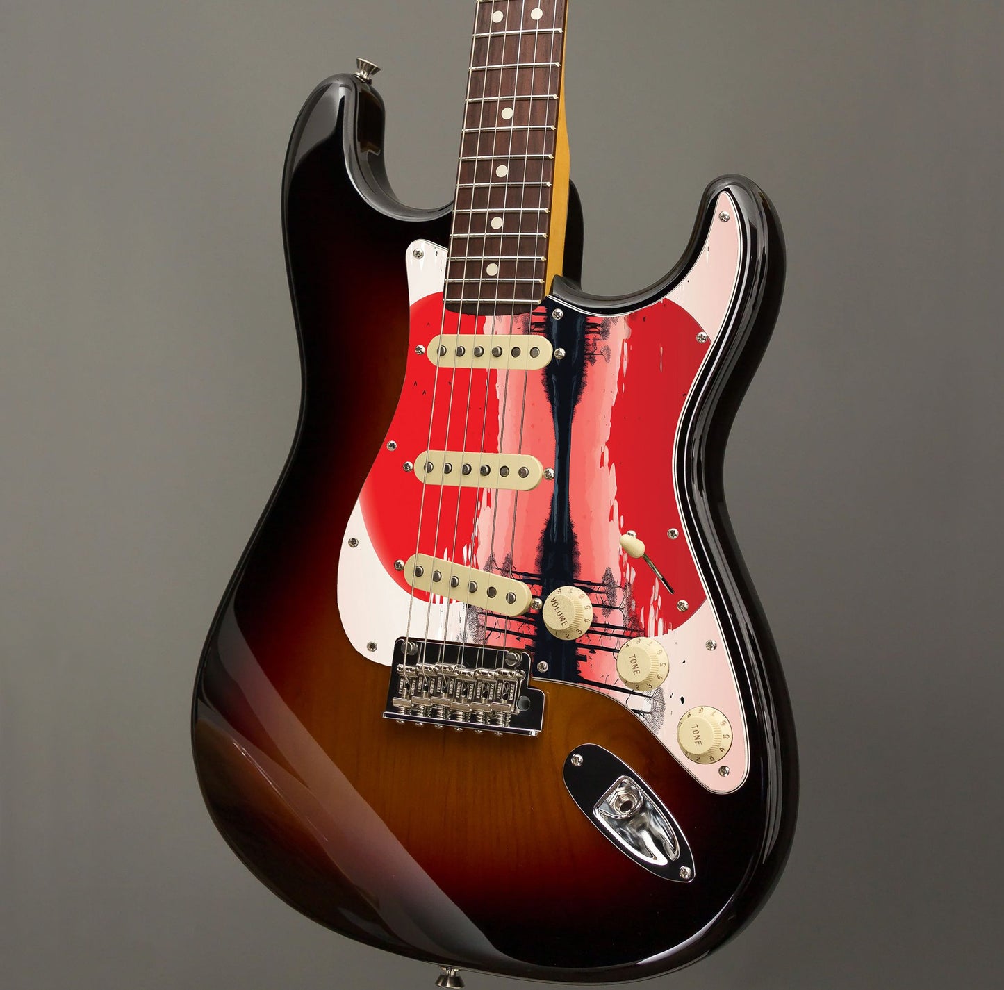 Fender Stratocaster Gitárkoptató - Egyedi Stratocaster pickguard - Japanese Art Hokusai