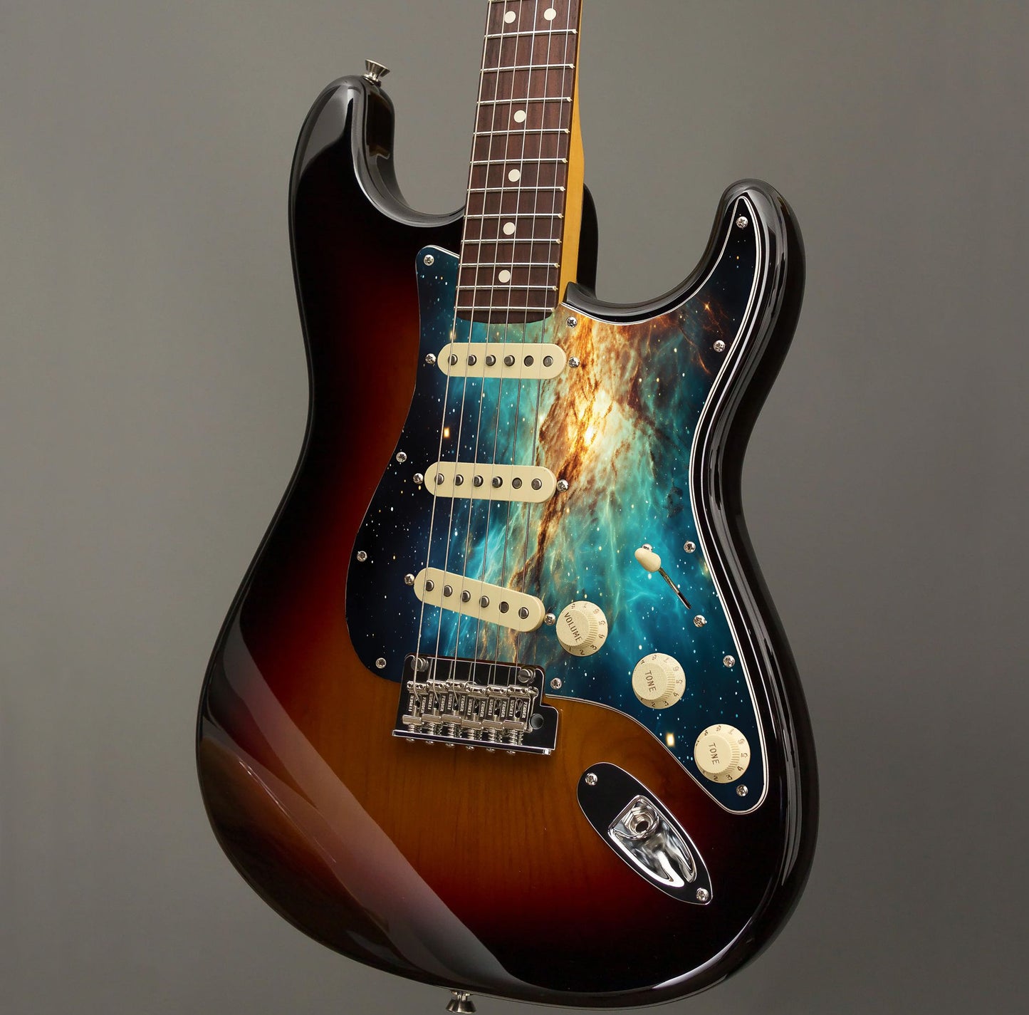 Fender Stratocaster Gitárkoptató - Egyedi Stratocaster pickguard - Wondrous Galaxy Space