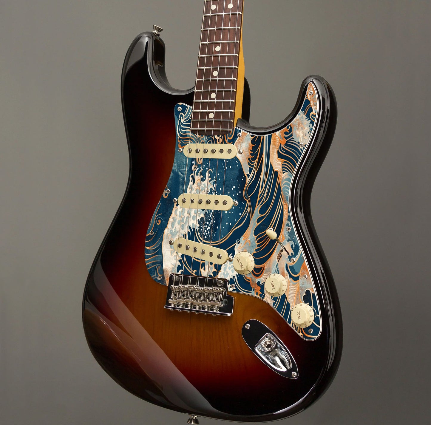 Fender Stratocaster Gitárkoptató - Egyedi Stratocaster pickguard - Japanese Waves