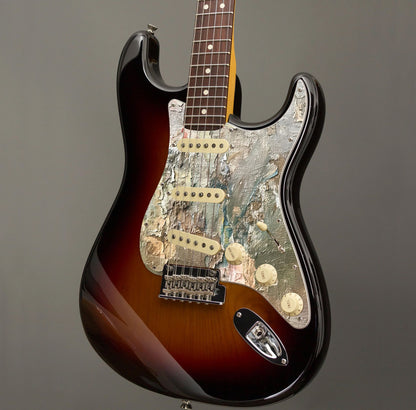 Fender Stratocaster Gitárkoptató - Egyedi Stratocaster pickguard - Khaki Pink Palette